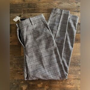 Brown plaid cigarette pant 10 h&m